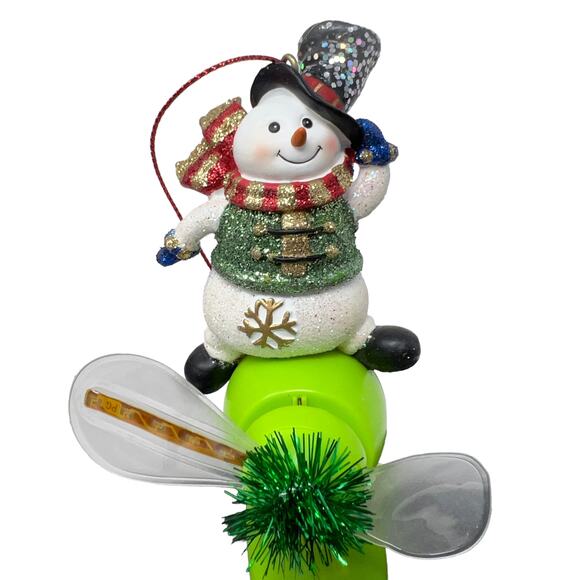 Roman Inc Fan-Tasticks Snowman with Spinning Fan Lights 1990's Christmas Holiday - Picture 1 of 16